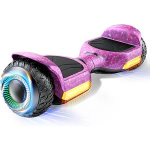 Gyroor Self Balancing Scooter New G13 All Terrain Balancing Scooter with LED Lights, Self Balancing Off Road with Bluetooth for Kids ages 6-12 and Adults-Black