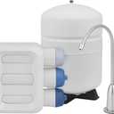 GE 3 Stage Reverse Osmosis Under Sink Water Filtration System with Faucet, Reduces Lead, Chlorine, Arsenic & More, Replace Filters (FQ18PN, FQ18MN, FQ18RT) Every 6/12 Months, GXRQ18NBN