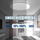 LED Flush Mount Ceiling Light - 15 Inch Ceiling Light Fixtures 3000/4000/5000K Adjustable, 25W (200W Equivalent), 2200LM, Dimmable Light Fixture for Bedroom, Kitchen, Bathroom, Energy Star, ETL