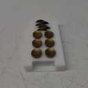 Goo-Ki 6 Pack Antique Brass Cabinet Knobs with Studded Backplate  Vintage Round Cup Design with Rustic Patina Finish Retro Kitchen Drawer Handles