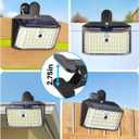 LUHLEE 176LED Clip on Solar Lights Outdoor, 800LM Solar Motion Lights Outdoor with 180 Wide Angle, IP65 Waterproof Portable Solar Fence Lights Outdoor for Fence, Gutter, Garden, Camping, Patio 4Pack