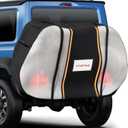 STARTWO Bike Cover for Transport On Rack, Bicycle Cover Outdoor Storage Waterproof for Transport 1,2 Bikes on Car Rear, with Two Elastic straps and License Plate Window, Visible tail lights