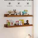 Shario Nursery Book Shelves, 4-Pack White Floating Shelves for Wall Kids, Scalloped Shelves, Wall Book Shelves for Bedroom Kids, Toddler Room, Baby Room, Nursery Decor, 23 Inches