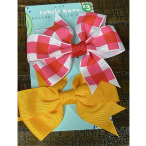 Fabric Bows Decorative Bow Clips 8 Pack