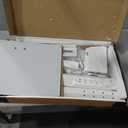 AX WABER Floor TV Stand with Power Outlet& Shelf, Universal TV Stand Mount for 27-65 inch TV up to 88lbs, 70 Degree Swivel 9 Level Height Adjustable with Tempered Glass Base for Bedroom, Office White