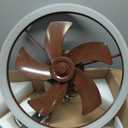 VOLISUN Farmhouse Ceiling Fans with Lights and Remote, 19.7in Low Profile Ceiling Fan Flush Mount, 3000K-6500K Dimmable Bladeless LED Fan Light, Fandelier Ceiling Fans with Lights for Bedroom(Walnut)