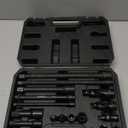 18-Pieces Impact Socket Extension Set: 1/4", 3/8" & 1/2" Drive Socket Extension Bar, Socket Adapter Set, Swivel Universal Joints & Impact Coupler