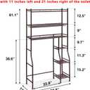 Lauren&Harold 6-Tier Over The Toilet Storage with Side Rack Bronze, 83.3 cm x 31 cm x 155 cm