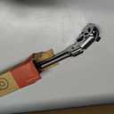 3/8-Inch Drive Flex Head Ratchet With Long Handle - 72 Tooth Quick Release Swivel Socket Wrench - Cr-Mo Head, Flexible Handle - 18/457mm
