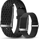 Smart Health Wristband, All-Day Continuous Heart Rate Blood Pressure Stress HRV Monitor, Improve Sleep, Wearable Activity & Fitness Tracker, 120+ Sports Modes, 60-Day Battery, with Free App, 2 Bands