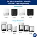 Tork Matic Paper Hand Towel Roll White H1, Universal, 100% Recycled Fiber, 6 Rolls x 700 ft, 290089
