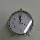Equity 20090 5 Inch Silent Sweeping Quartz Metal Alarm Clock, Light Green
