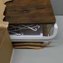 SAYZH Fruit Basket for Kitchen with Wood Top 5 Tier, Stackable Fruit and Vegetable Storage Cart, Wire Storage Basket with Wheels, Vegetable Basket Bins Rack for Onions and Potatoes, White