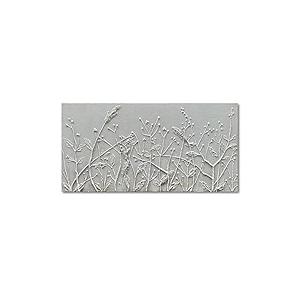 Diathou Hand Painted White Abstract Flower Oil Painting Home Wall Decorative Art 24x48 Inches