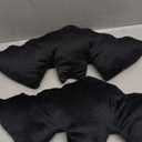 Huwena 2 Pcs Happy Halloween Pillow Bat Shaped Throw Pillow Crystal Velvet Ghost Decorative Pillow Cute Pillow for Couch Sofa Bed Decoration