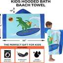Kids Bath Towels, Kids Towel Girls Boys Hooded Beach,Bathroom,Pool Swim Towels 30 50 INCH Large Size Ultra Absorbent Cute Cartoon Animal Full Vitality 100% Cotton Wearable Wrap for Child