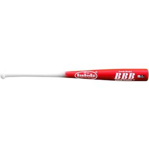 BamBooBat by Pinnacle Sports Equipment INC. Youth Durable Bamboo Baseball Bat for Players Aging 5-13 Years Old - (28, Black), Color: White Handle/Red Barrel