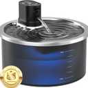 Stainless Steel Wireless Cat Water Fountain 3.2L/108oz Automatic Cat Water Dispenser 4000mAh Battery Operated Large Capacity Pet Water Fountains for Cats Dogs (ABS)