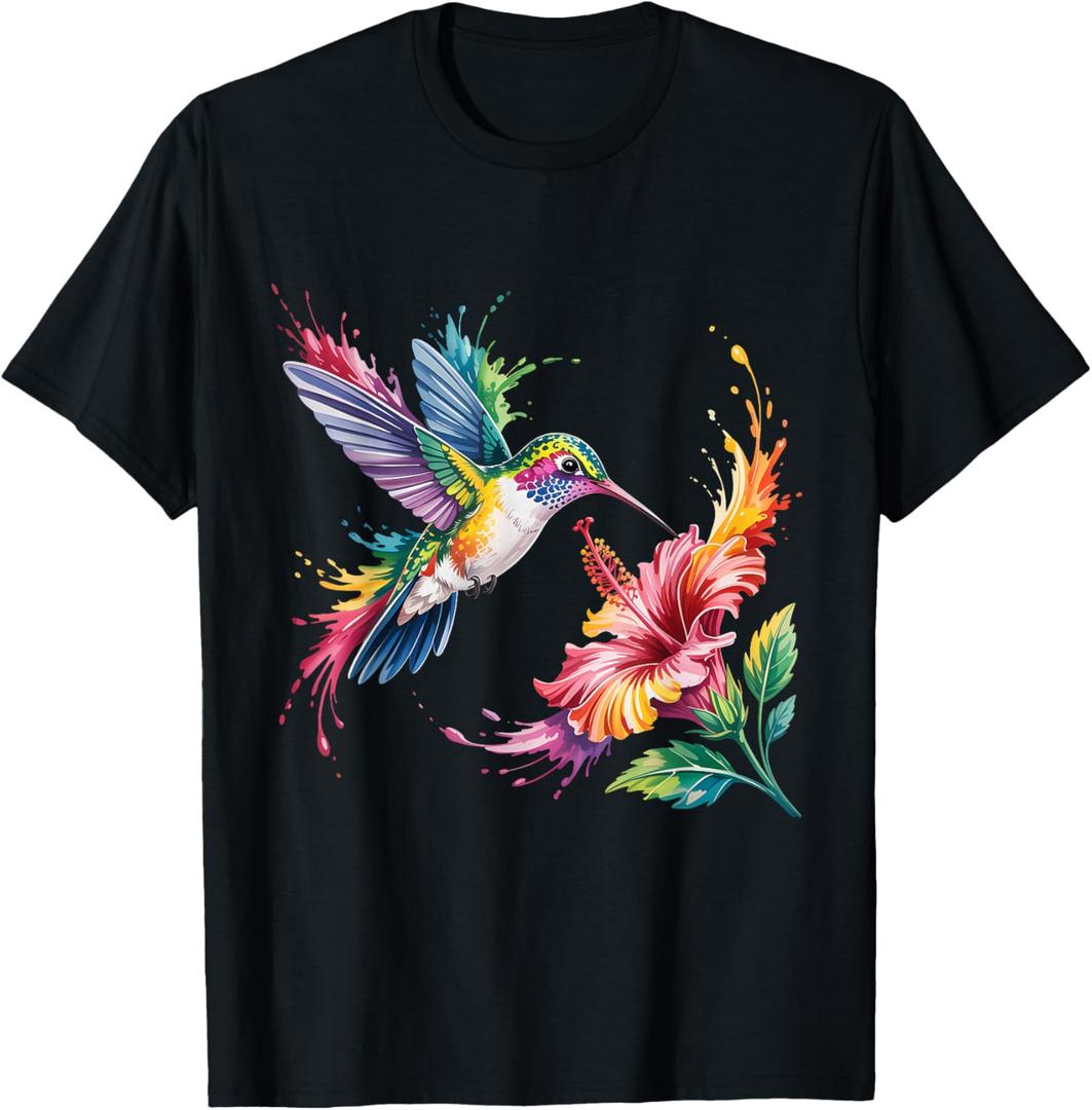 Hummingbird Animal Lover Nature Graphic Art Tropical Bird T-Shirt, 3X