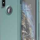 Diverbox for iPhone X Case/iPhone Xs Case [Shockproof] [Dropproof] [Tempered Glass Screen Protector ] Heavy Duty Protection Phone Case Cover for Apple iPhone X/XS (Pine Green)