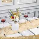 6 Pack Beige Cheesecloth Table Runners 13FT Boho Gauze Cheese Cloth Cream Table Runner 35 x 160 Inch Long Rustic Sheer Runner for Wedding Bridal Baby Shower Birthday Party Table Decorations