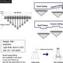 Flashing God 24" Modern Crystal Chandeliers for Dining Room Gold Ceiling Chandelier Flush Mount Crystal Ceiling Light for Bedroom Living Room Hallway, Dia 24"