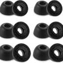Replacement Foam Eartips for JBL Tune Buds, JBL Live Free 2, JBL Live Pro 2, JBL Vibe Buds, JBL Live Beam 3, JBL Tour Pro 3/2 Earbuds, Ultimate Comfort, 6 Pairs (S/M/L, Black)