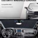 Pigenius Windshield Sun Shade for Ford Explorer 2020-2025. Reflective Aluminum Film Front Window Sunshade - BLAZBLOCK