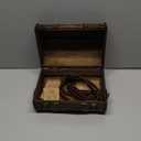 Harry Potter Mini Hogwarts School Trunk - 9x6.3x4.3 Collectible Storage Case with Handle & Clasp - Features Hogwarts Crest - Decorative Keepsake Box for Fans & Collectors (Small)