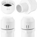 2 Pcs Automatic Air Release Valve, 1-1/4 Inch PVC Slip Fit, PVC Auto Vacuum Relief Bleeder Vent Valve for DIY Drip Irrigation Systems Garden Greenhouse Hydroponics, Prevents Air Lock & Water Hammer