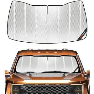 Pigenius Windshield Sun Shade for Ford F150 2021-2025. Full Coverage Rearview Mirror Shade for Ultimate Protection