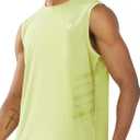 NORTHYARD Men's Athletic Workout Tank Top Running Gym Sleeveless Shirts Quick Dry Lightweight Training Sport Muscle Tank (Yellow, XXXL)