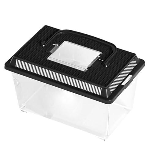 Reptile Tank Handheld Turtle Container for Observation of Feeding Box Easy Assembly(Large)