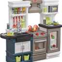 Step2 Modern Metro Kitchen Set for Kids Includes 30+ Toy Kitchen Accessories, Interactive Features for Pretend Play Indoor/Outdoor Toddler Playset Dimensions 44.75" H x 46.5" W x 13.5" D