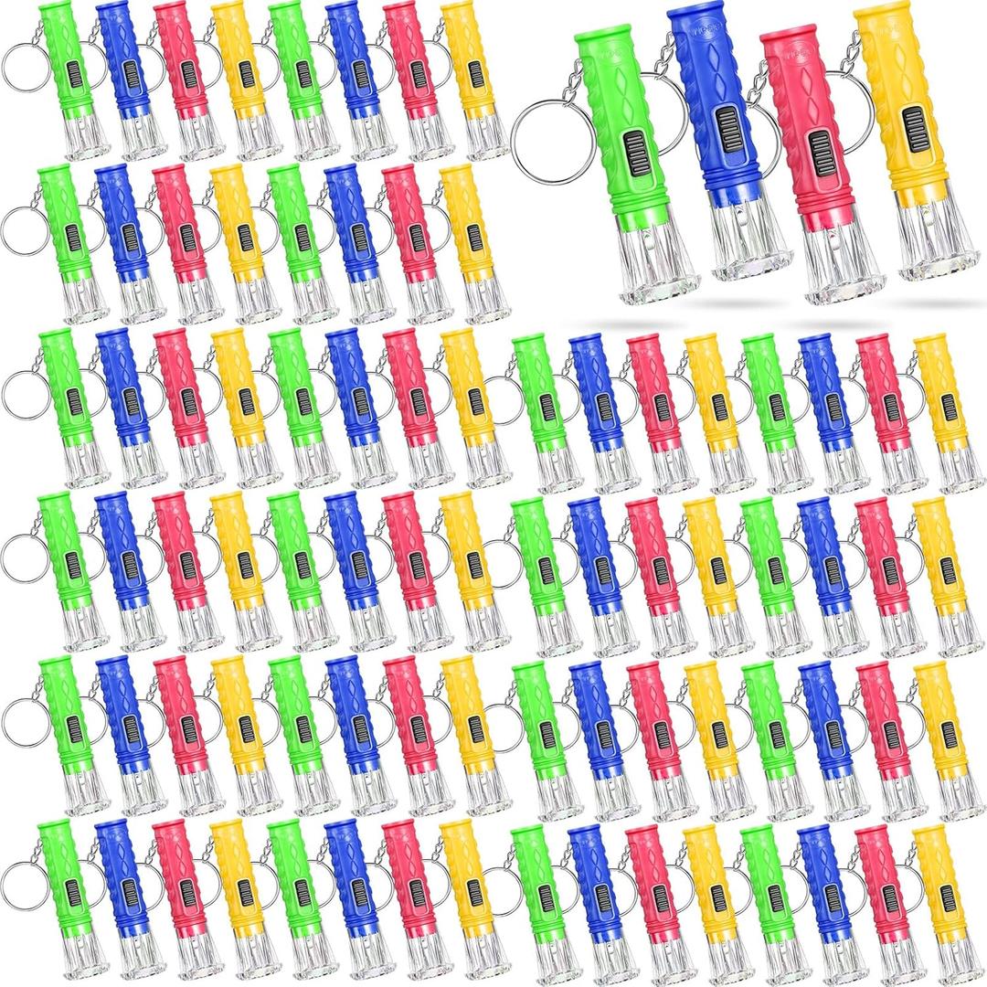 Geelin 300 Pcs Mini Flashlight Keychain Bulk Small LED Key Ring Light Tiny Colorful Keychain Light Torch for Halloween Christmas Party Favors Hiking Sleeping Reading Gifts Goody Bag Stuffers
