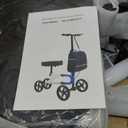 Knee ScooterKnee Scooter for Adults for Foot SurgerySteerable Knee Walker for Foot Injuries Compact Crutch Alternative with Dual Braking System (Blue)