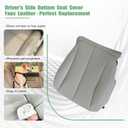 FZJDSD Light Gray Driver Side Bottom Microfiber Leather Replacement Seat Cover Compatible with Toyota Sienna 2011 2012 2013 2014