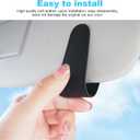 3 x TCJJ Sunglasses Holders for Car Visor,Car Magnetic Glasses Holder Leather Sunglasses Clip and Ticket Card Clip Suitable for Car Interior Visor and Different Size Eyeglasses