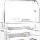Makeup Organizer, Cosmetic Storage Box With Dust Free Cover And Portable Handle For Bathroom Countertop Bedroom Dresser (Color : Clear)