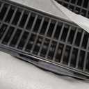 VEVOR Trench Drain System, Channel Drain with Plastic Grate, 5.7x3.1-Inch HDPE Drainage Trench, Black Plastic Garage Floor Drain, 6x39 Trench Drain Grate, with 6 End Caps, for Garden, Driveway-6 Pack
