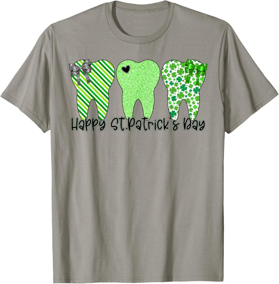 St Patricks Day Dentist Dental Hygienist Dental Squad Womens T-Shirt