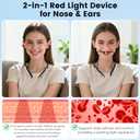 2026 Upgraded 2-in-1 Red Light Device for Ears & Nose 650nm LED, Wearable Hands-Free Neck Design, Lightweight & Comfortable for Daily Ear & Nasal Relaxation
