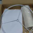 PATIKIL Drum Lamp Shades, 13"x13"x9" Linen Round Lamp Shade for Table Lamps Easy Assembly Lampshade for Table Lamps Floor Lamps Bedside, Beige