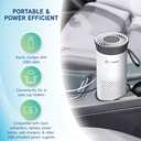 GermGuardian Portable Allergen Air Purifier for Small Spaces with USB Cable, Captures Dust, Pollens, Mold Spores, UV-C Light Helps Reduce Germs, 7 White, AC085