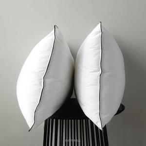 APSMILE Organic Feather Down Pillows Set of 2, Queen Size Bed Pillows for Sleeping with 100% Cotton Cover, 3-Chamber Hybrid Feather Down Core Pillow Surrounded by Polyester for Cushions 20x30 Inches