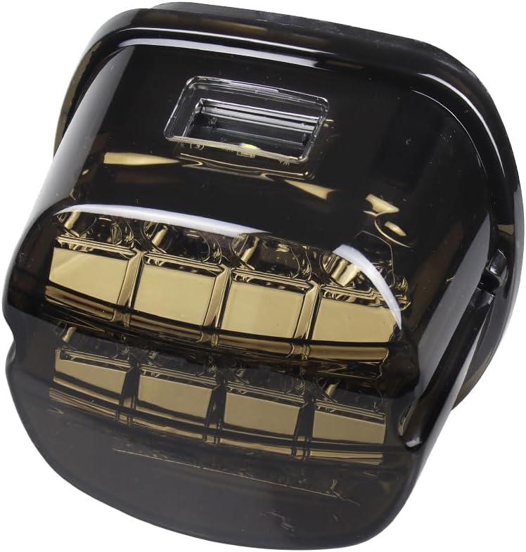 Smoked Layback LED Tail Lights Assembly Motorcycle Brake Taillights Compatible with Harley Touring Road King Road Glide Dyna Electra Glide Street Bob Fat Bob Sportster Ultra Limited (Red)