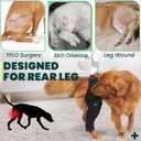 Dog Rear Leg Sleeve to Stop Licking, Hind Leg Protector for TPLO Recovery, ACL Surgery, Wounds or Skin Issues, Soft Breathable Cover for Large Medium Small Dogs (L-Left)