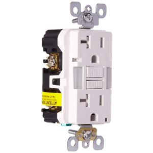 Leviton GFCI Outlet with Guidelight, 20 Amp, Self Test, Tamper-Resistant with LED Indicator Light, Replaces Plugged in Night Light, GFNL2-W, White