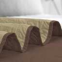 Easy-Going Waterproof Dog Bed Cover Reversible Leak Proof Pet Blanket Replacement Mat for Furniture Washable Couch Cover Sofa Cover for Dogs Cat(68x86 Inch, Brown/Beige)