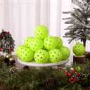 Realspring 18 Pcs Dink Ball Christmas Ornaments Green Balls Christmas Tree Hanging Decor Xmas Tree Decoration Dink Sports Xmas Balls Funny Holiday Gifts for Women Men Dinkball Lovers